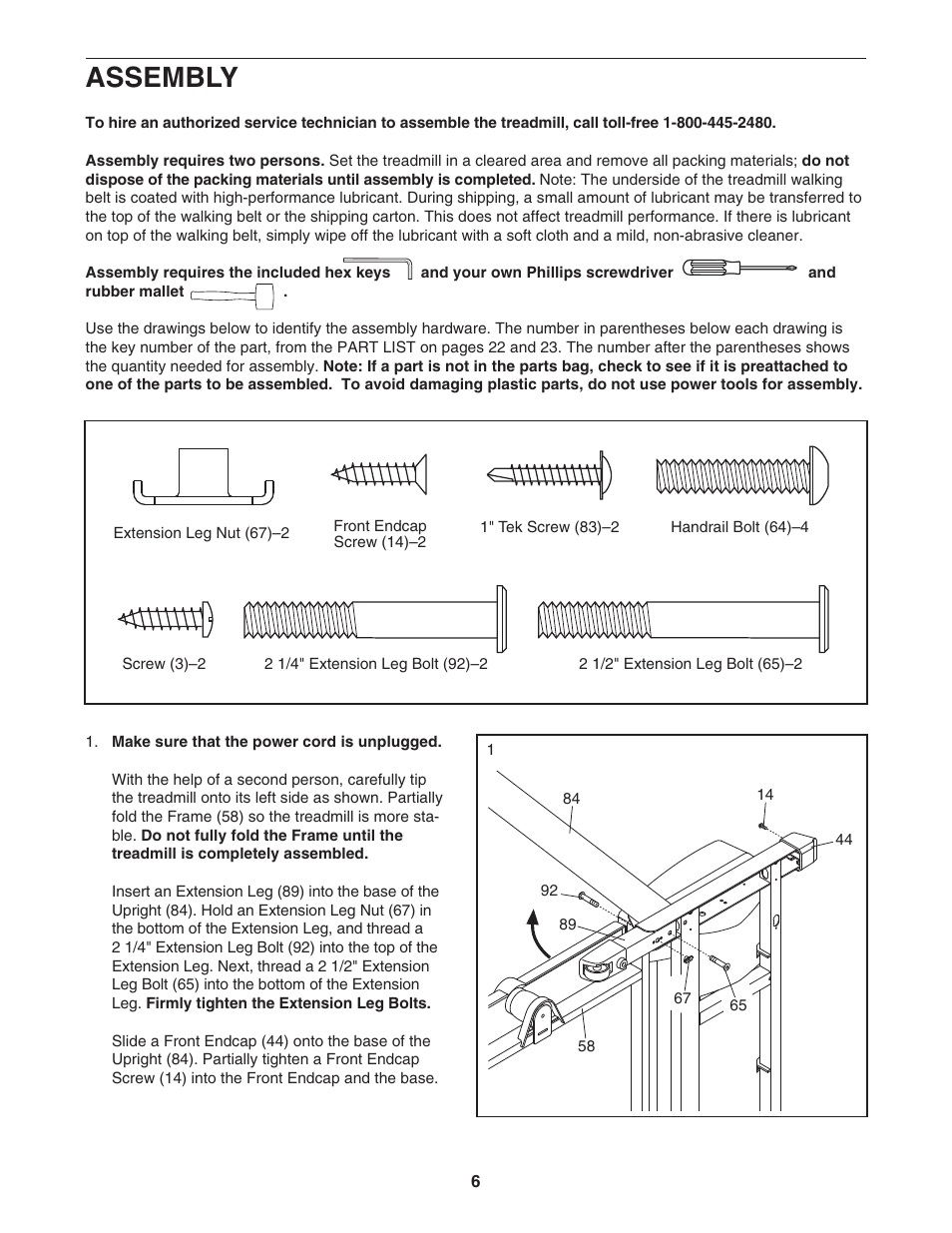 Assembly | ProForm CrossTrainer PFTL57507.0 User Manual | Page 6 / 28