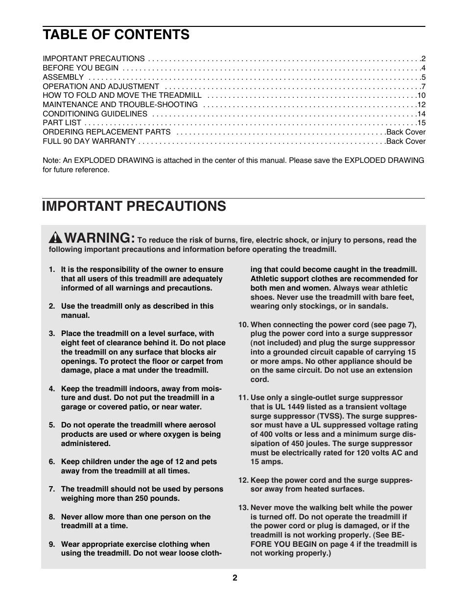 ProForm 831.297680 User Manual | Page 2 / 18