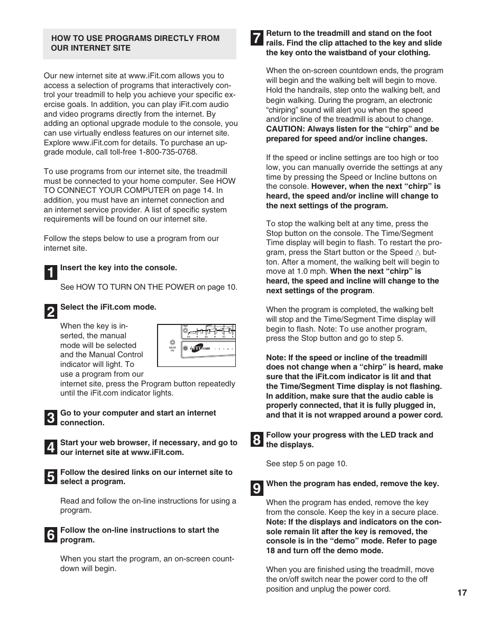 ProForm 785Pi PFTL79190 User Manual | Page 17 / 26