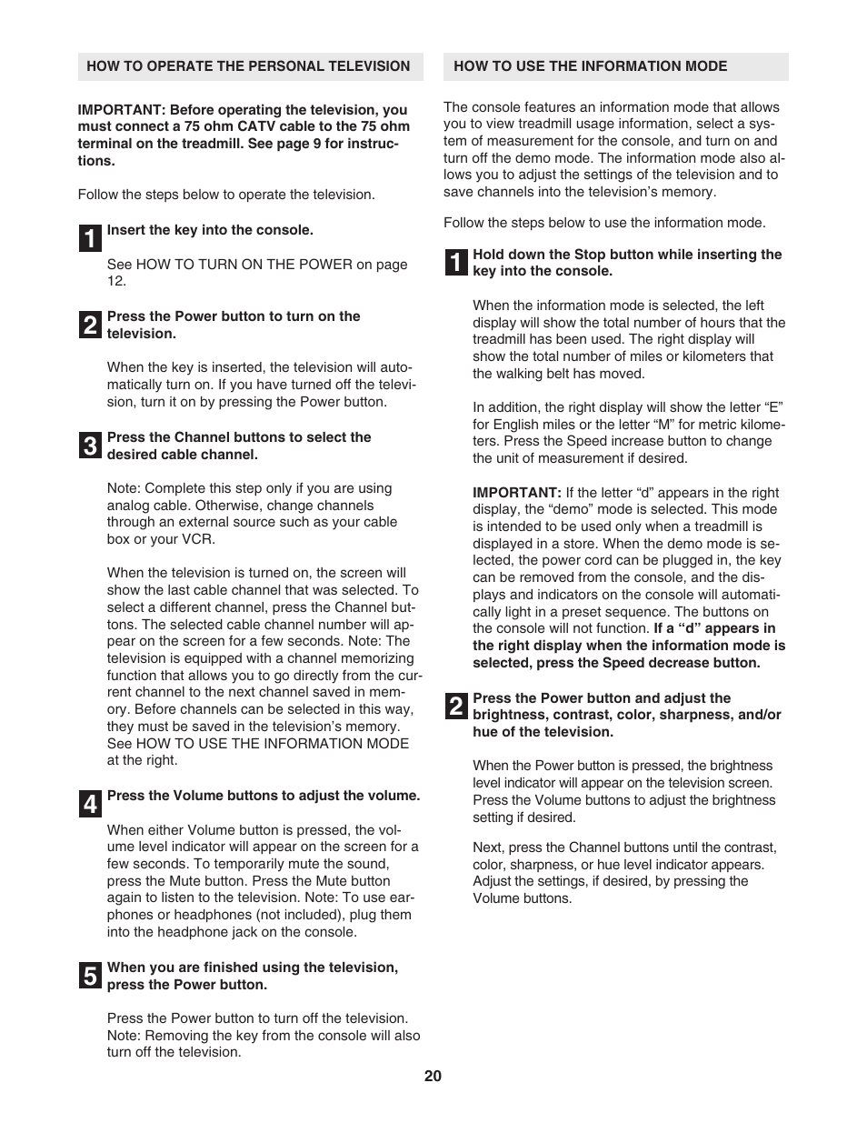 ProForm 1500 PFTL94105.1 User Manual | Page 20 / 30