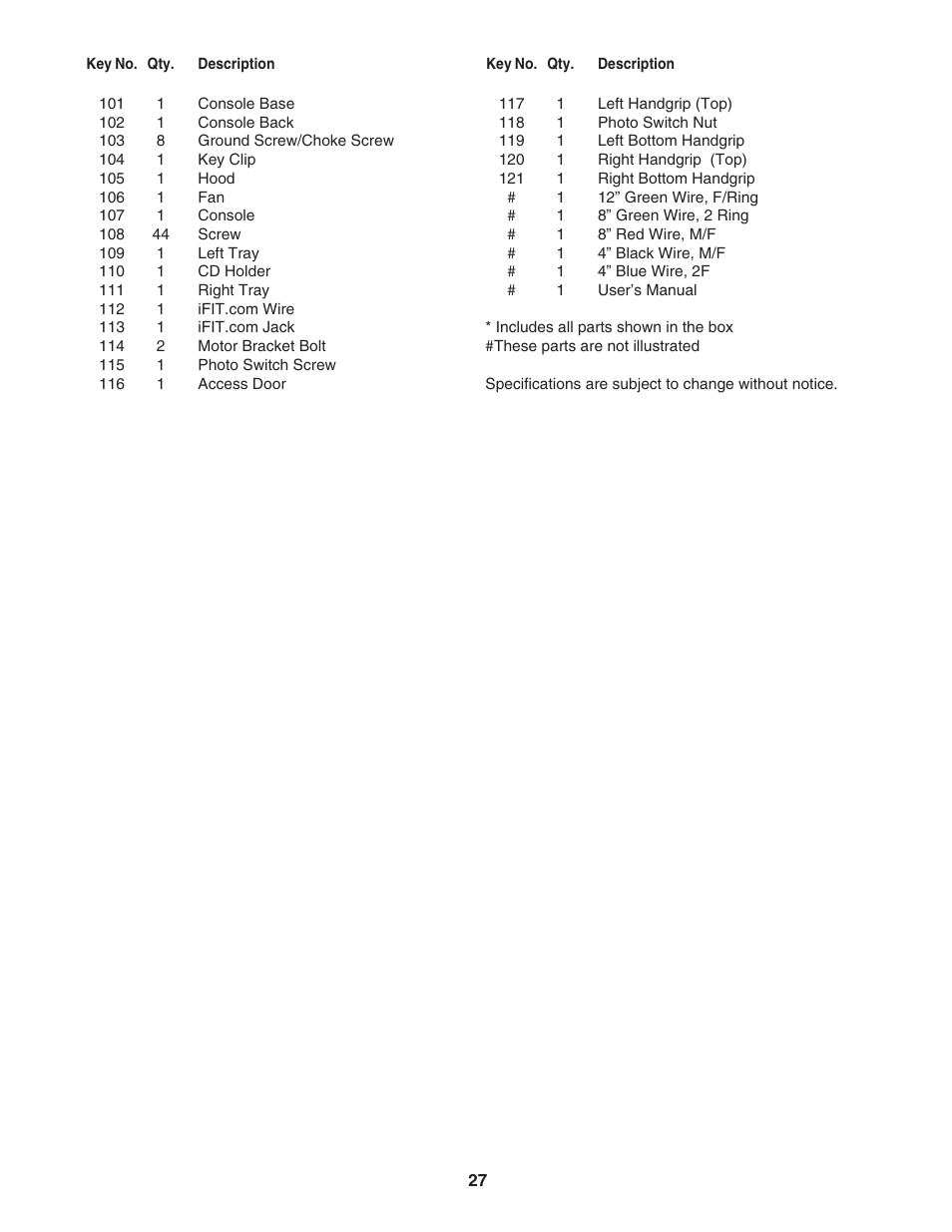 ProForm PFTL79022 User Manual | Page 27 / 30