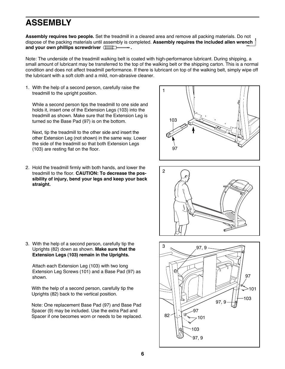 Assembly | ProForm 831.299260 User Manual | Page 6 / 26