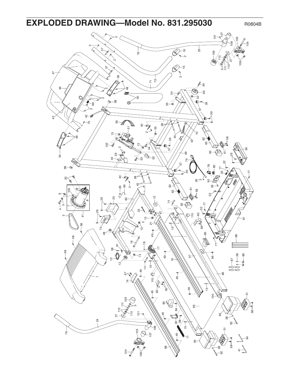 R0804b | ProForm 365s CrossWalk 831.295030 User Manual | Page 21 / 22
