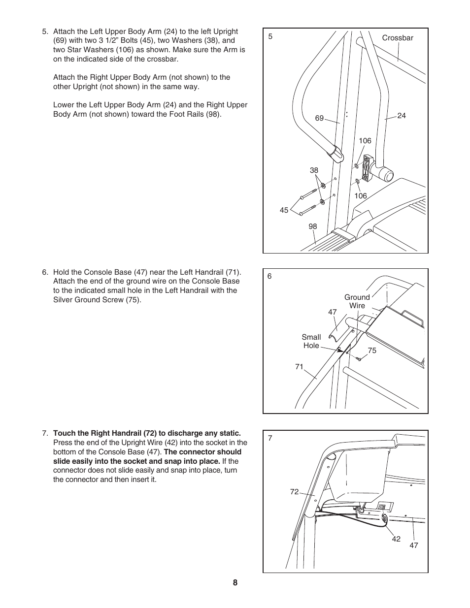ProForm 365s CrossWalk 831.295030 User Manual | Page 8 / 22