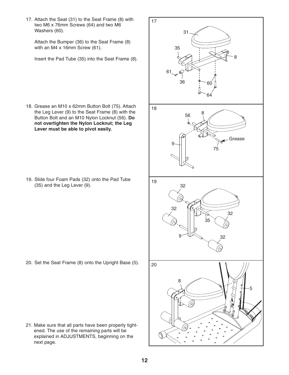 ProForm Recoil PFCCSY2926.1 User Manual | Page 12 / 20