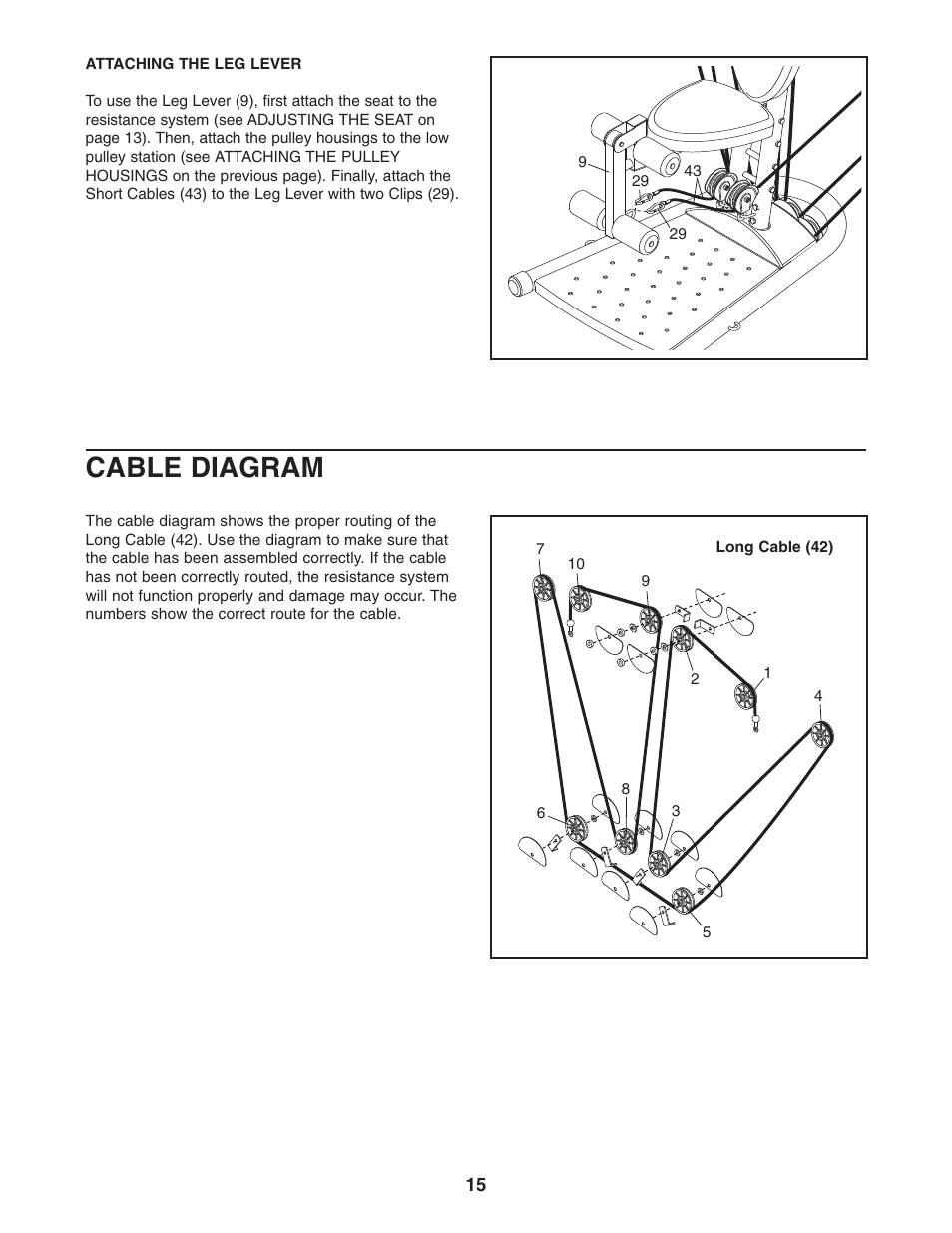 Cable diagram | ProForm Recoil PFCCSY2926.1 User Manual | Page 15 / 20