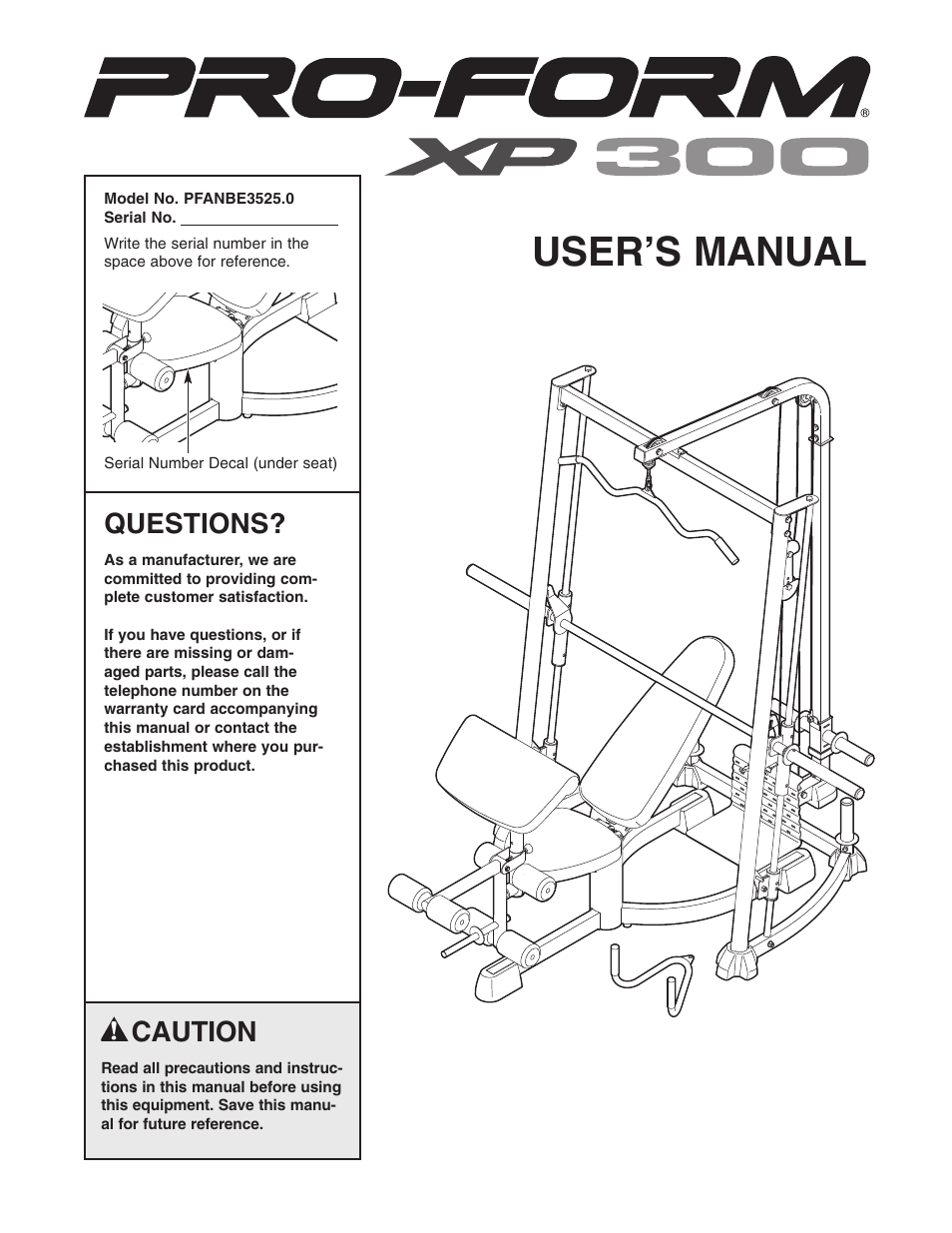 ProForm PFANBE3525.0 User Manual | 24 pages