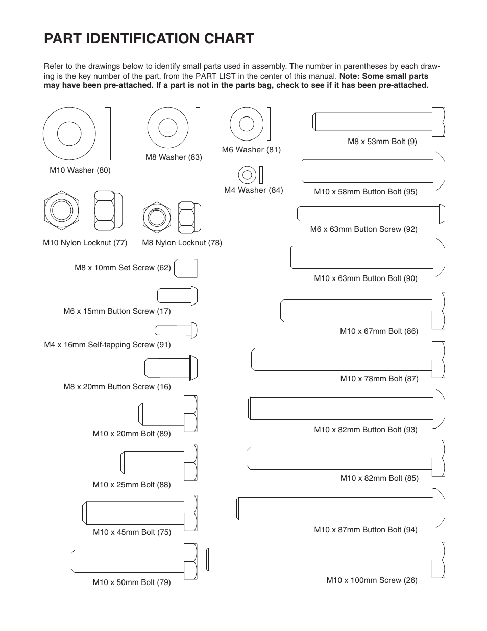 Part identification chart | ProForm PFANBE3525.0 User Manual | Page 20 / 24