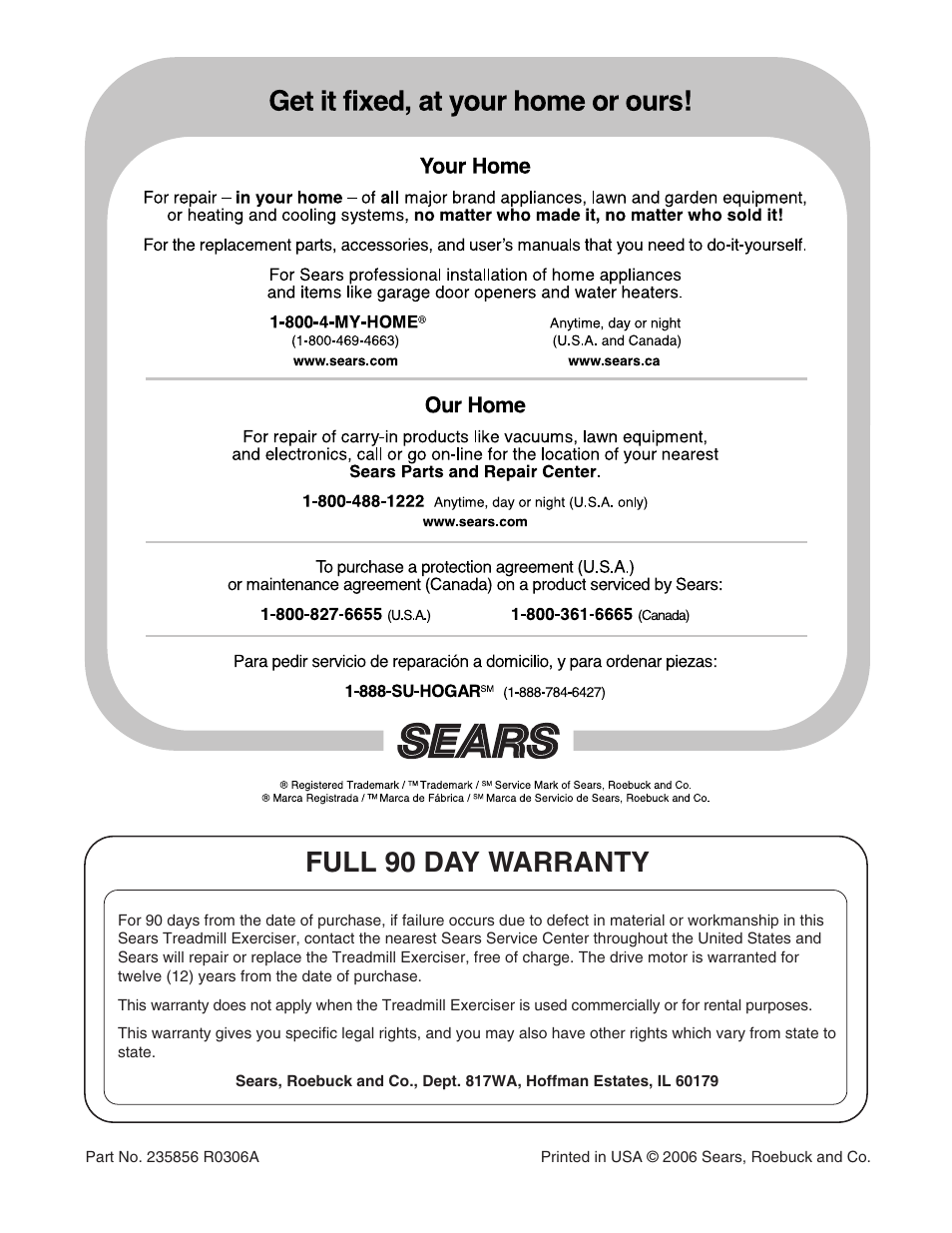 Full 90 day warranty | ProForm Xp 650 E 831.29606.1 User Manual | Page 30 / 30