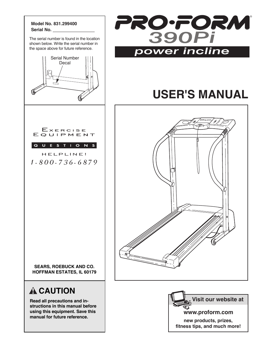 ProForm 831.299400 User Manual | 18 pages