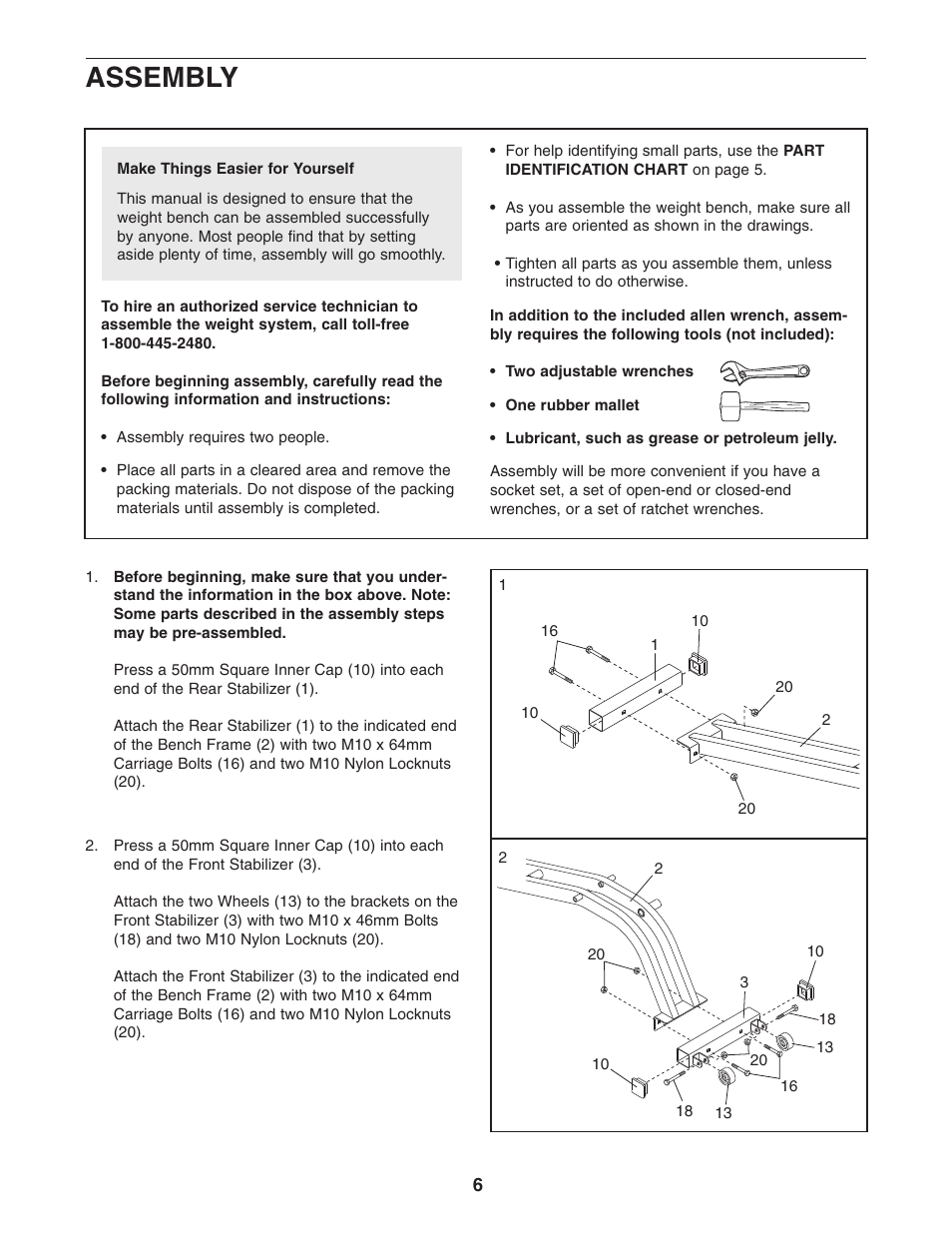 Assembly | ProForm HGBE8991.1 User Manual | Page 6 / 16