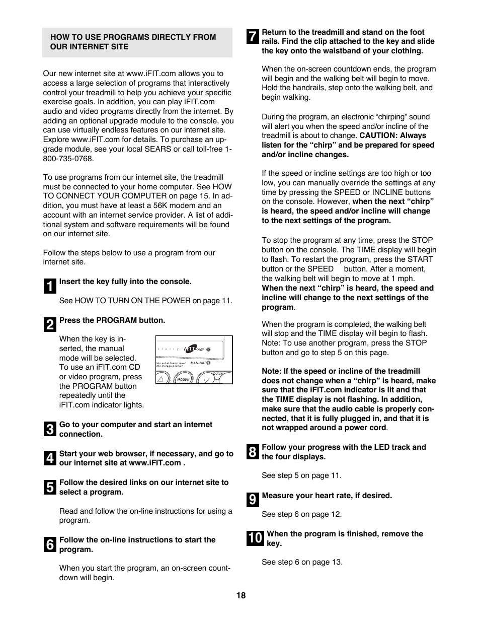 ProForm 745CS 831.299470 User Manual | Page 18 / 30