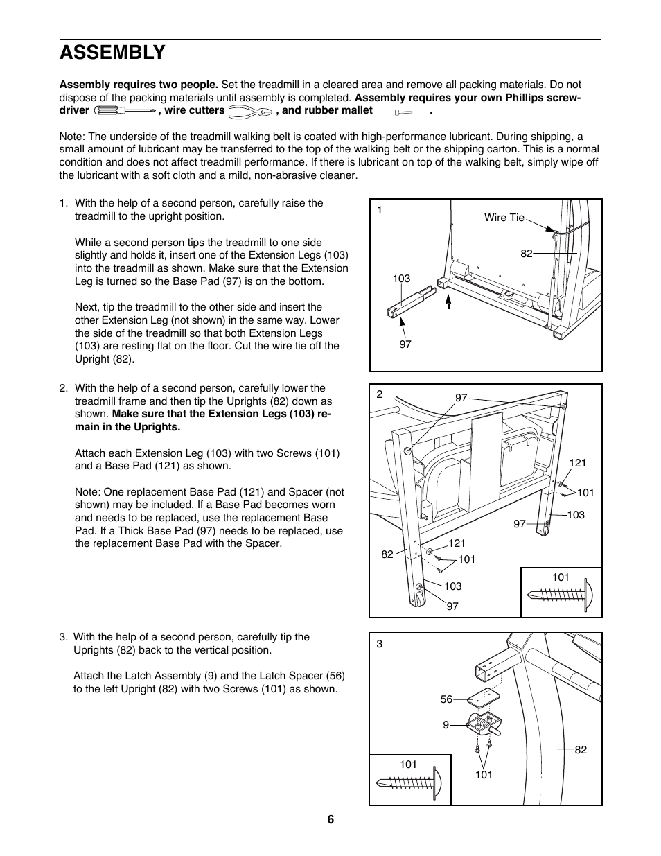 Assembly | ProForm 745CS 831.299470 User Manual | Page 6 / 30