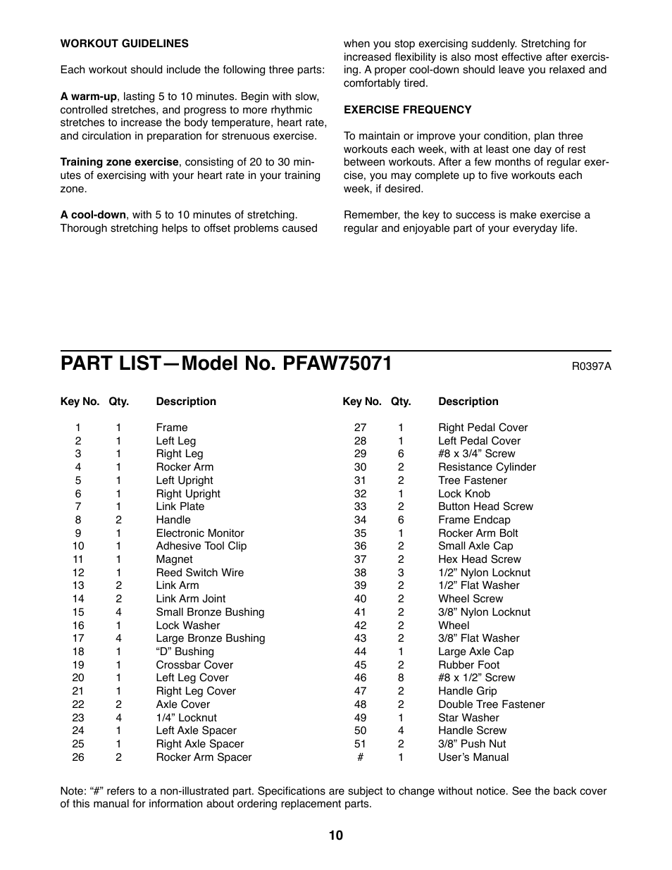 ProForm PFAW75071 User Manual | Page 10 / 12