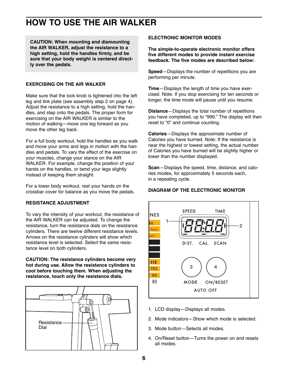 How to use the air walker | ProForm PFAW75071 User Manual | Page 6 / 12