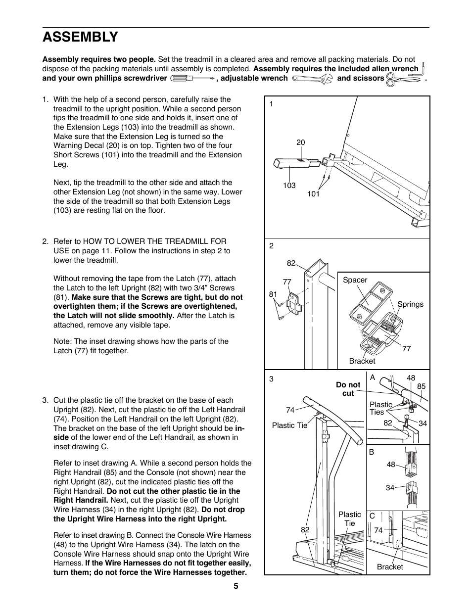 Assembly | ProForm 831.297691 User Manual | Page 5 / 18