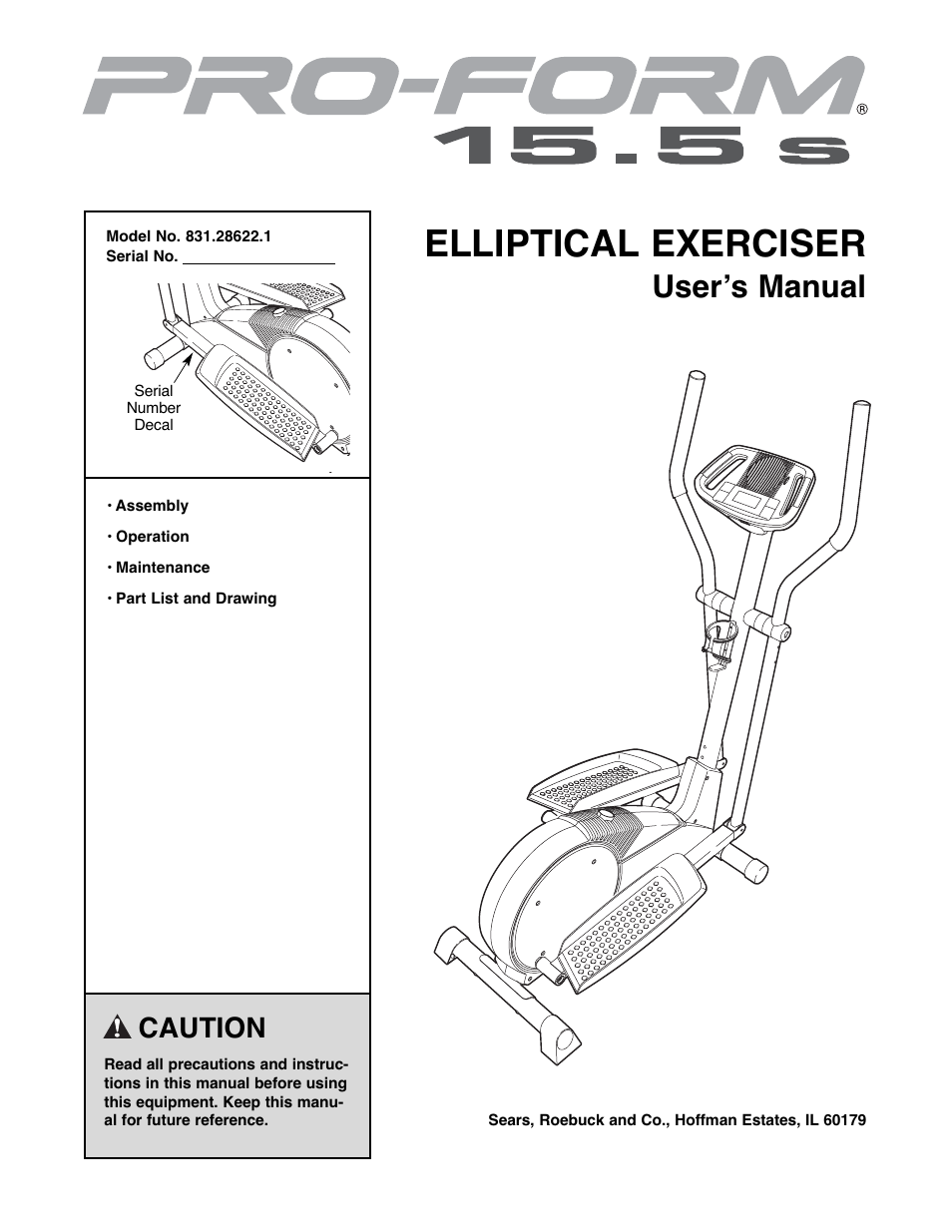 ProForm 15.5 s 831.28622.1 User Manual | 16 pages