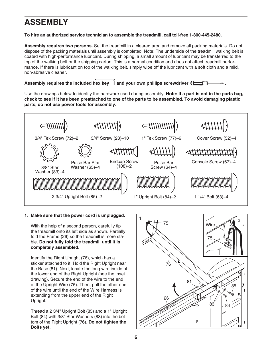 Assembly | ProForm C 525 PFTL49406.1 User Manual | Page 6 / 32