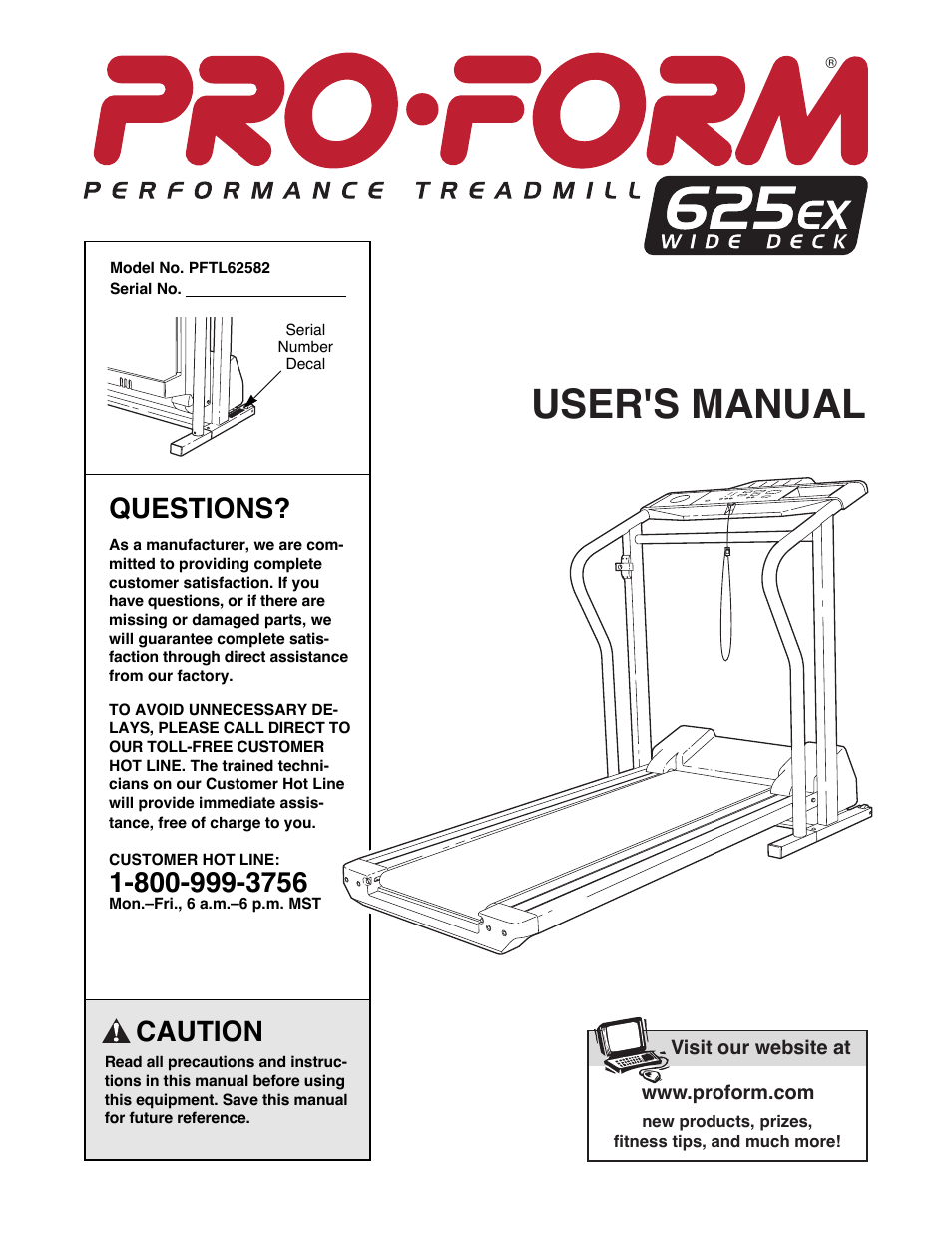 ProForm 625EX User Manual | 18 pages