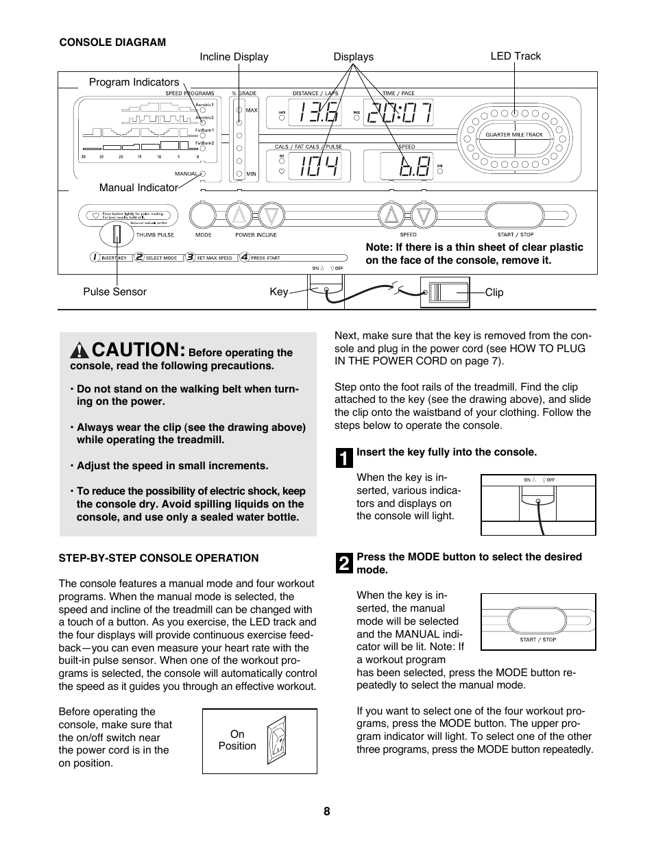 21 caution | ProForm 625EX User Manual | Page 8 / 18