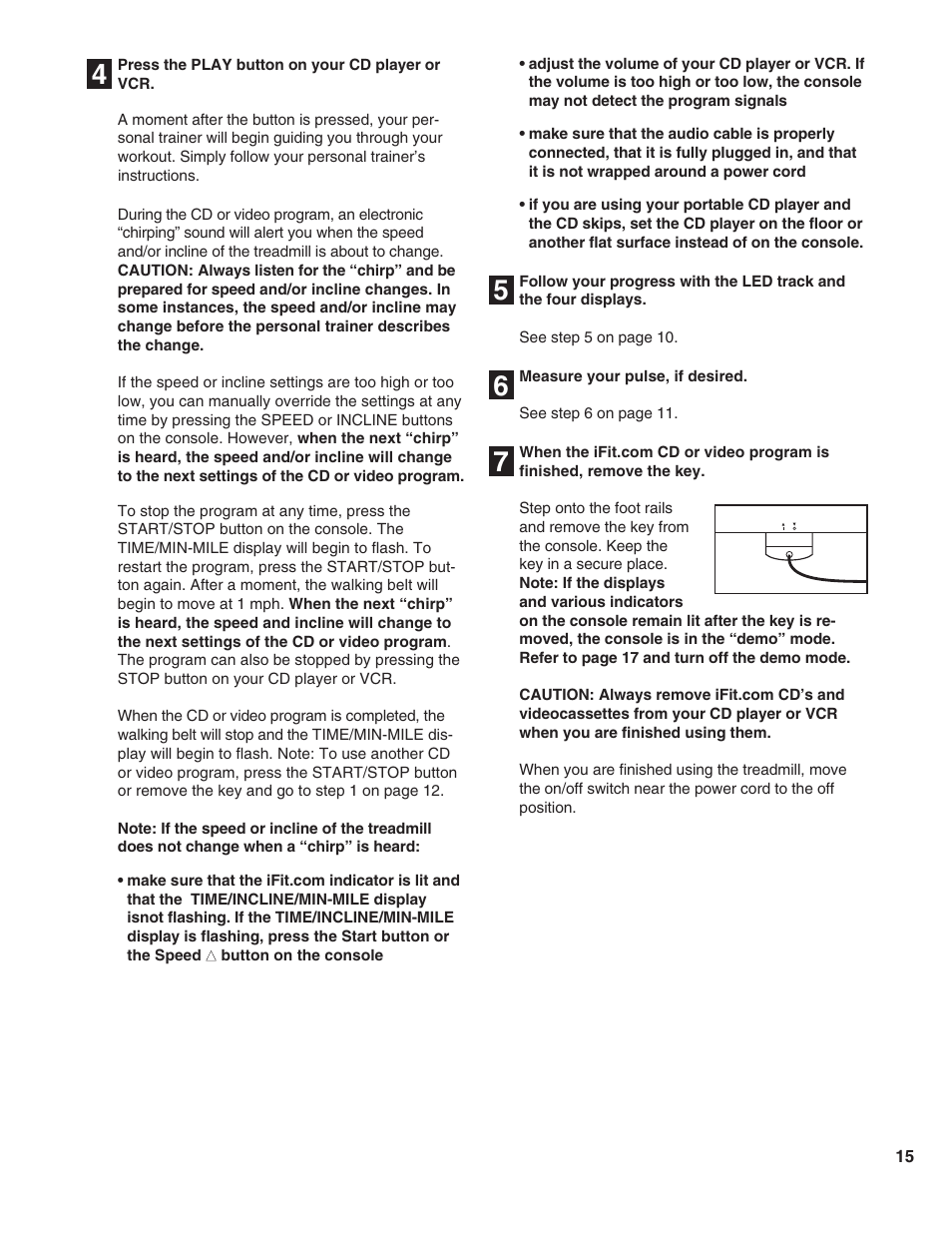 ProForm 585 PI User Manual | Page 15 / 26