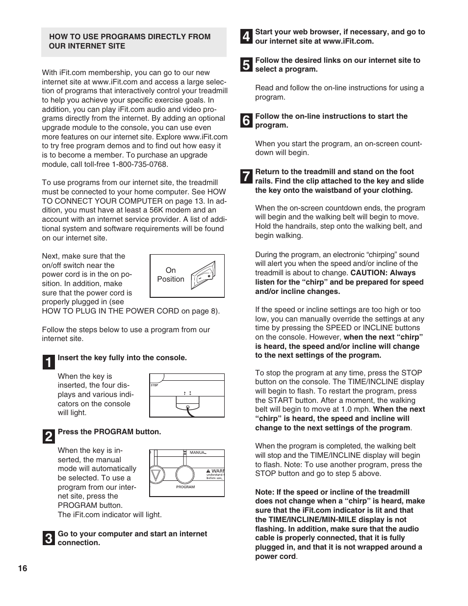 ProForm 585 PI User Manual | Page 16 / 26