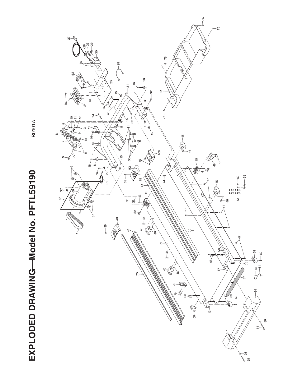 R0 1 0 1 a | ProForm 585 PI User Manual | Page 24 / 26