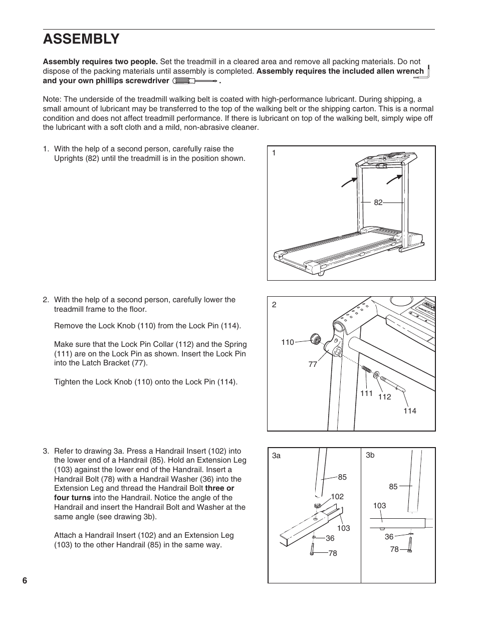 Assembly | ProForm 585 PI User Manual | Page 6 / 26