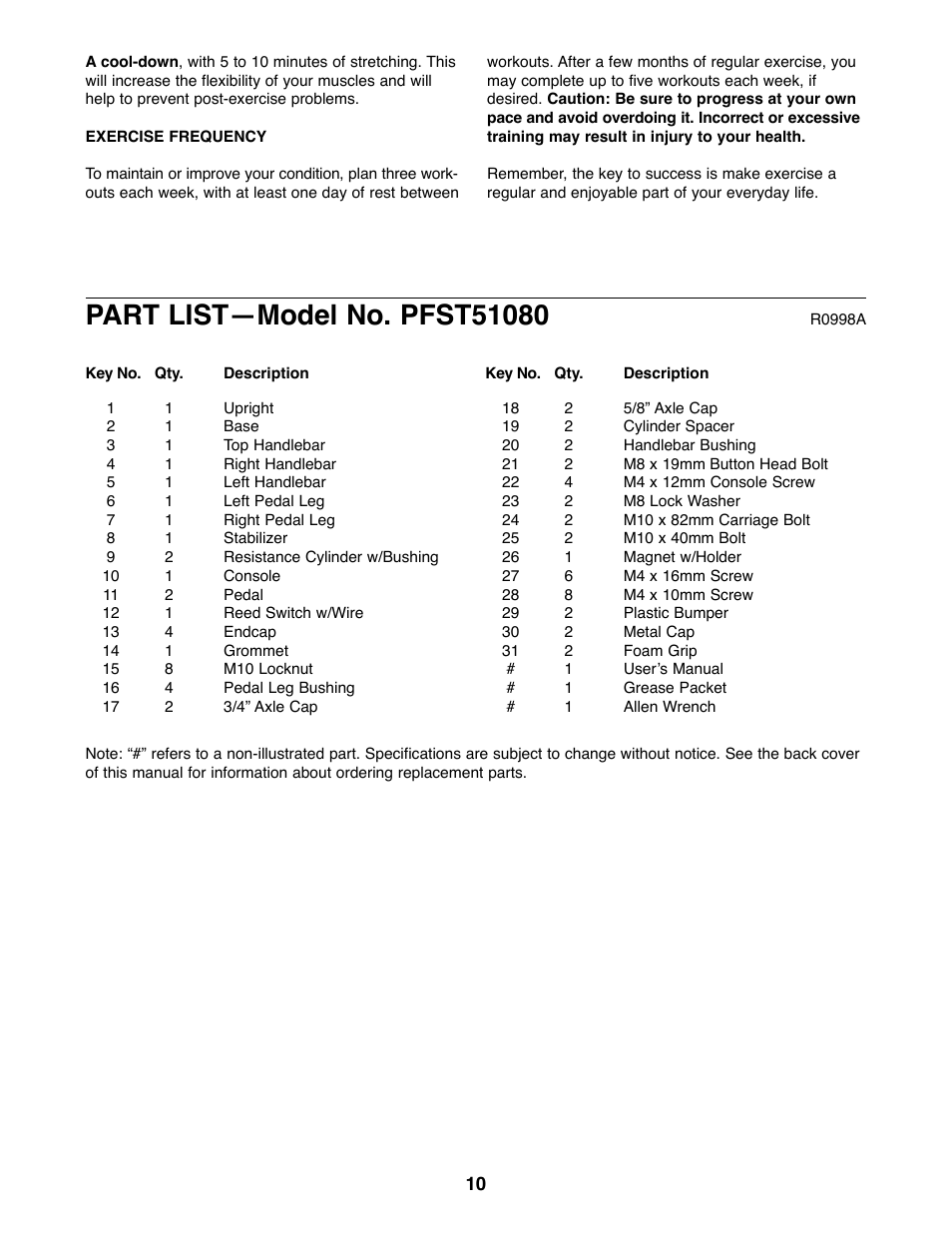 ProForm PFST51080 User Manual | Page 10 / 12