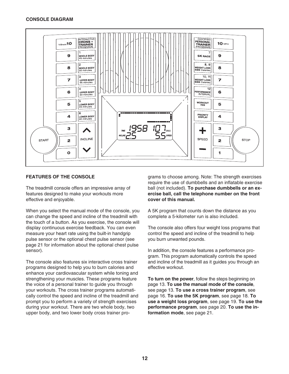 ProForm Crosswalk PFTL56007.0 User Manual | Page 12 / 36