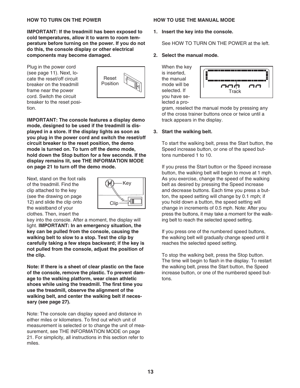 ProForm Crosswalk PFTL56007.0 User Manual | Page 13 / 36