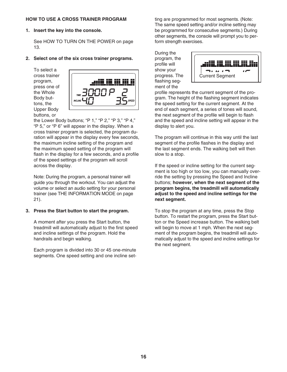 ProForm Crosswalk PFTL56007.0 User Manual | Page 16 / 36