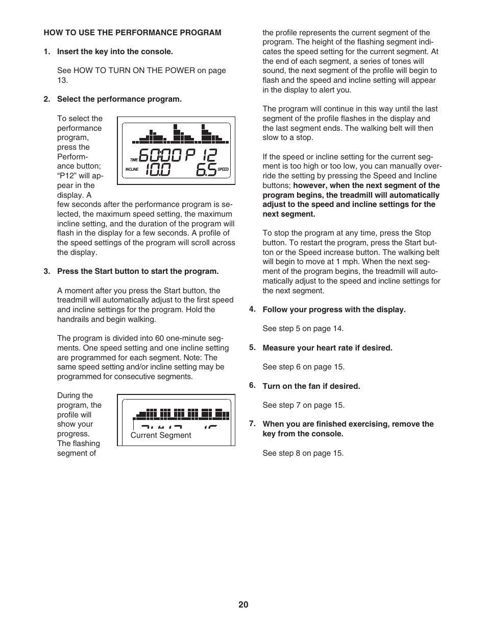 ProForm Crosswalk PFTL56007.0 User Manual | Page 20 / 36