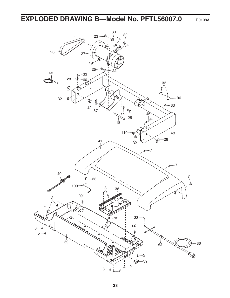 ProForm Crosswalk PFTL56007.0 User Manual | Page 33 / 36