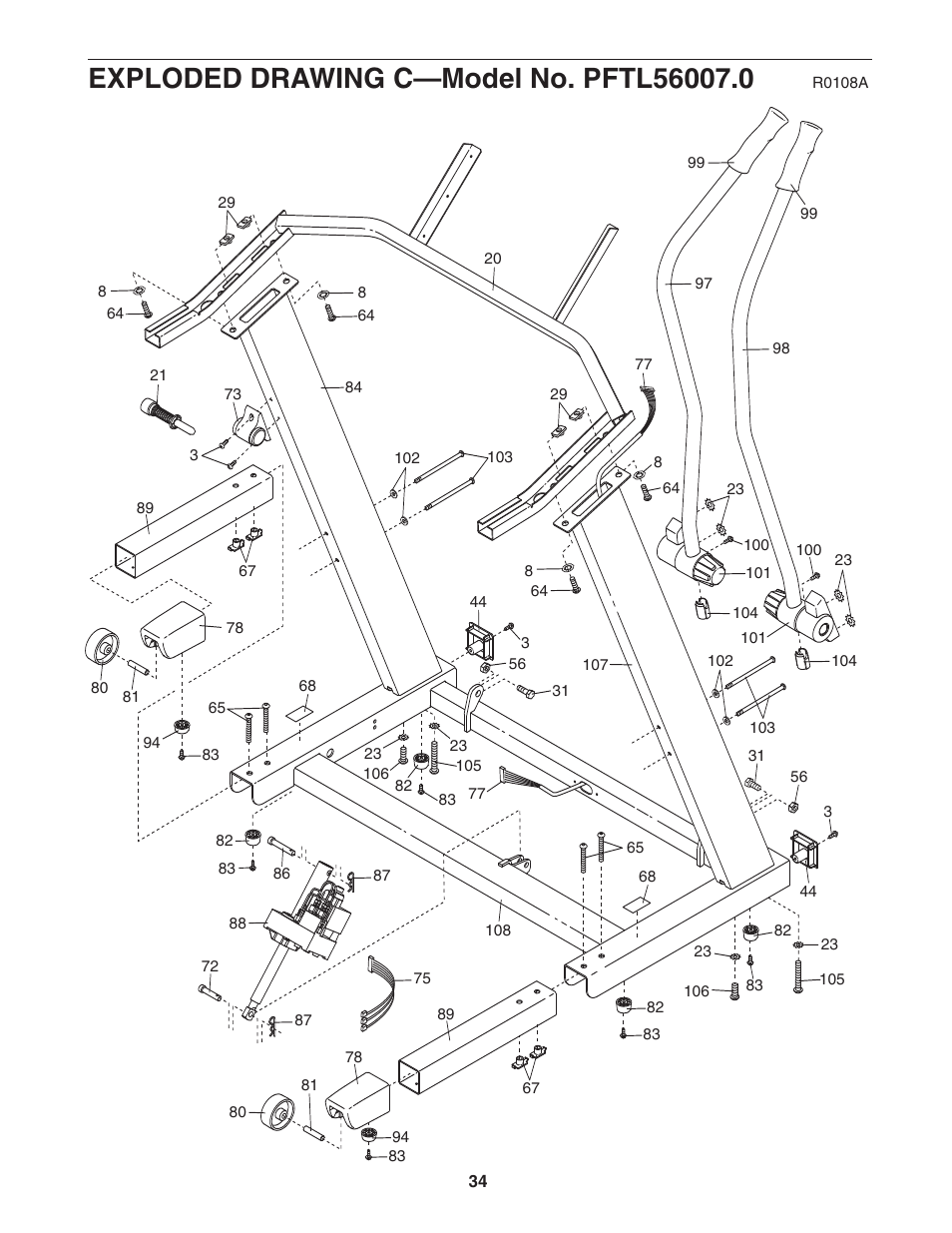 ProForm Crosswalk PFTL56007.0 User Manual | Page 34 / 36