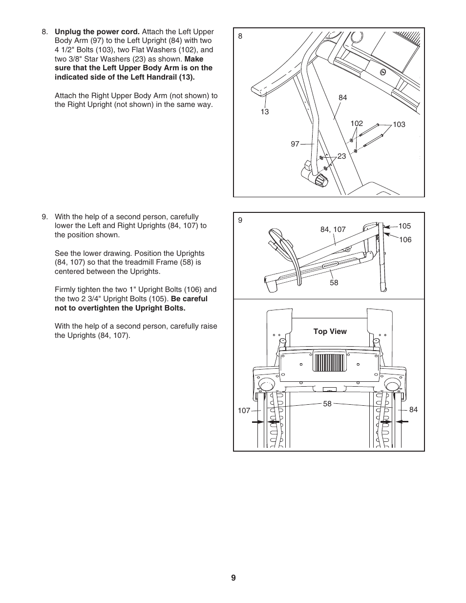 ProForm Crosswalk PFTL56007.0 User Manual | Page 9 / 36