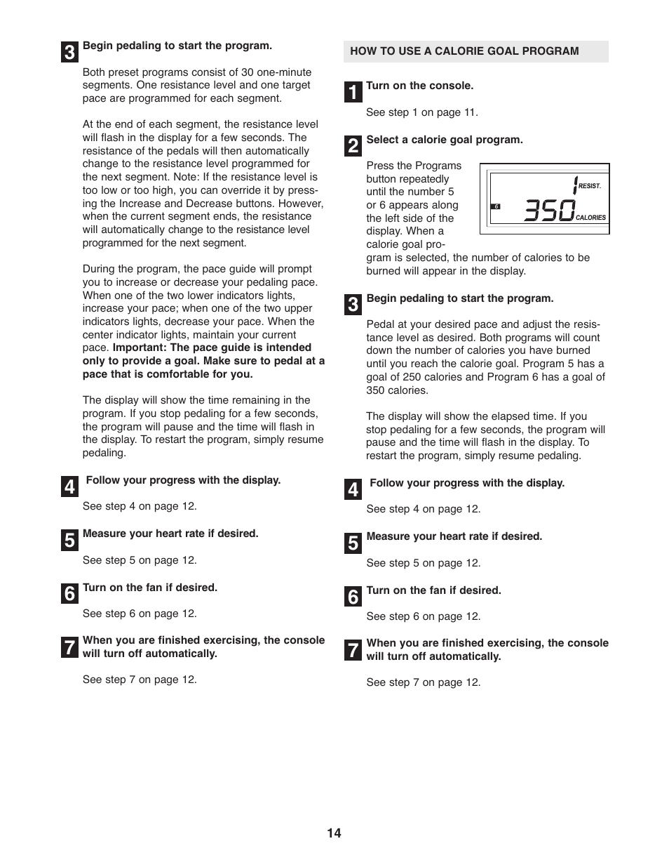 ProForm PFEL3926.1 User Manual | Page 14 / 20