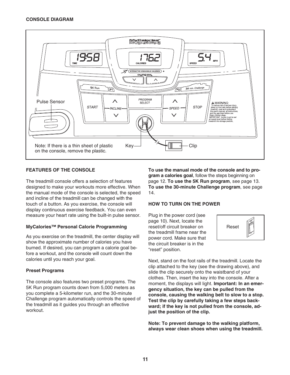 ProForm Crosswalk 831.29623.0 User Manual | Page 11 / 22