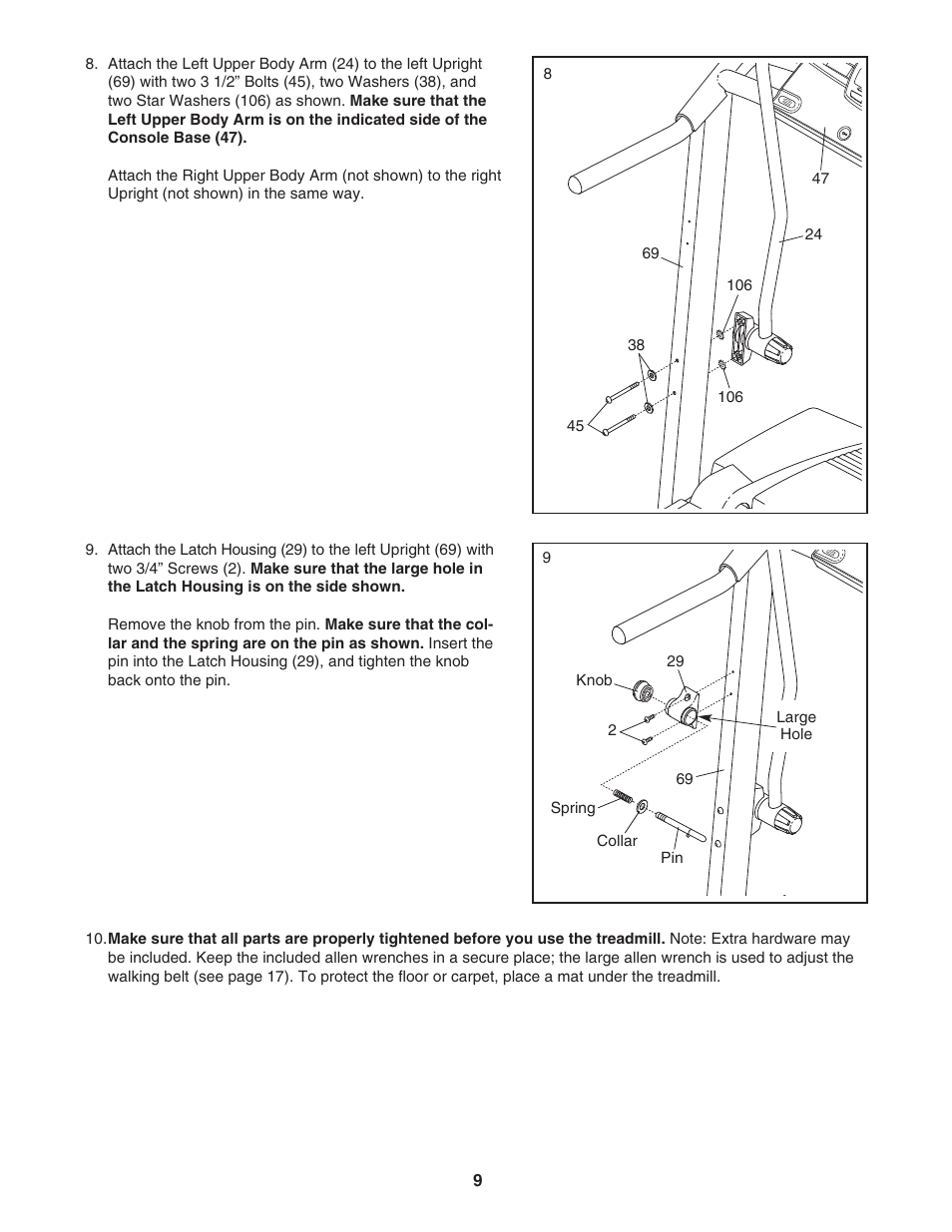 ProForm Crosswalk 831.29623.0 User Manual | Page 9 / 22