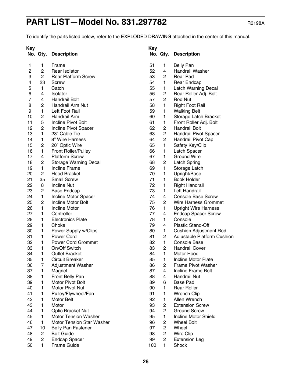 ProForm 831.297782 User Manual | Page 26 / 30