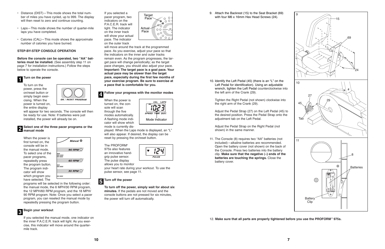 ProForm 975S PFEX97571 User Manual | Page 7 / 8