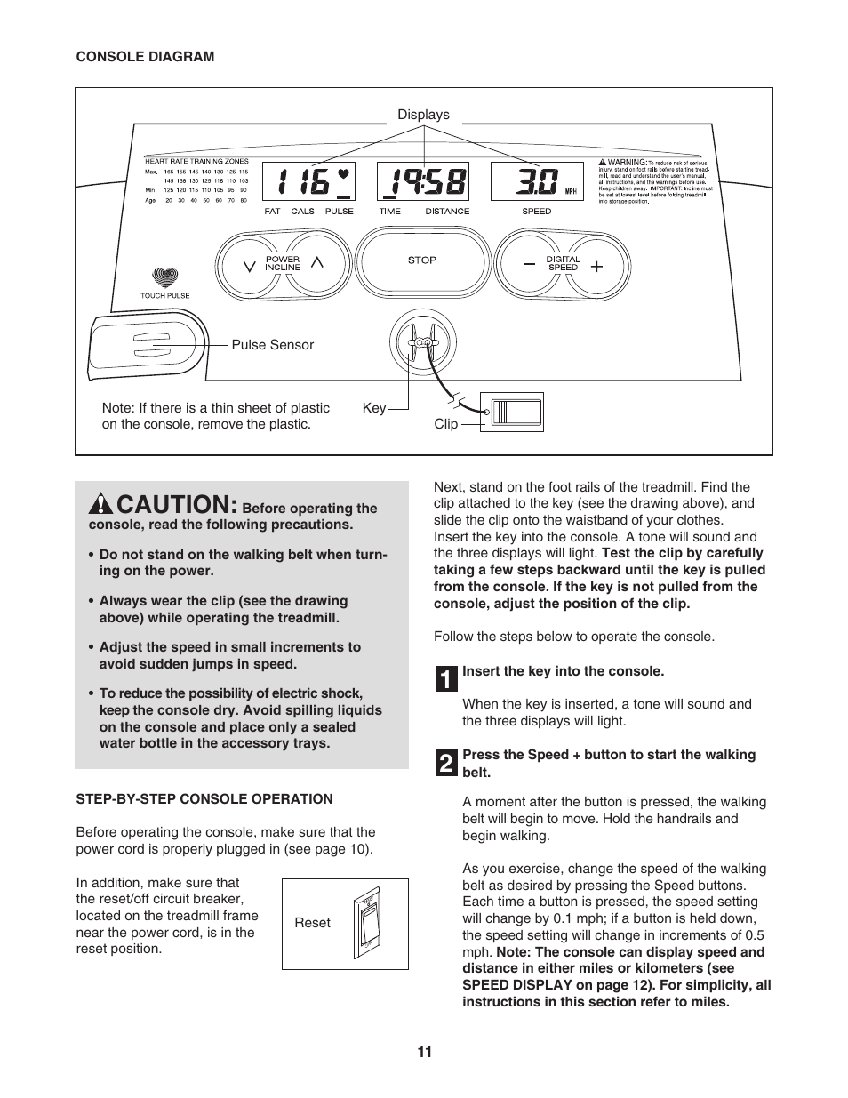 21 caution | ProForm Crosswalk 831.295032 User Manual | Page 11 / 22