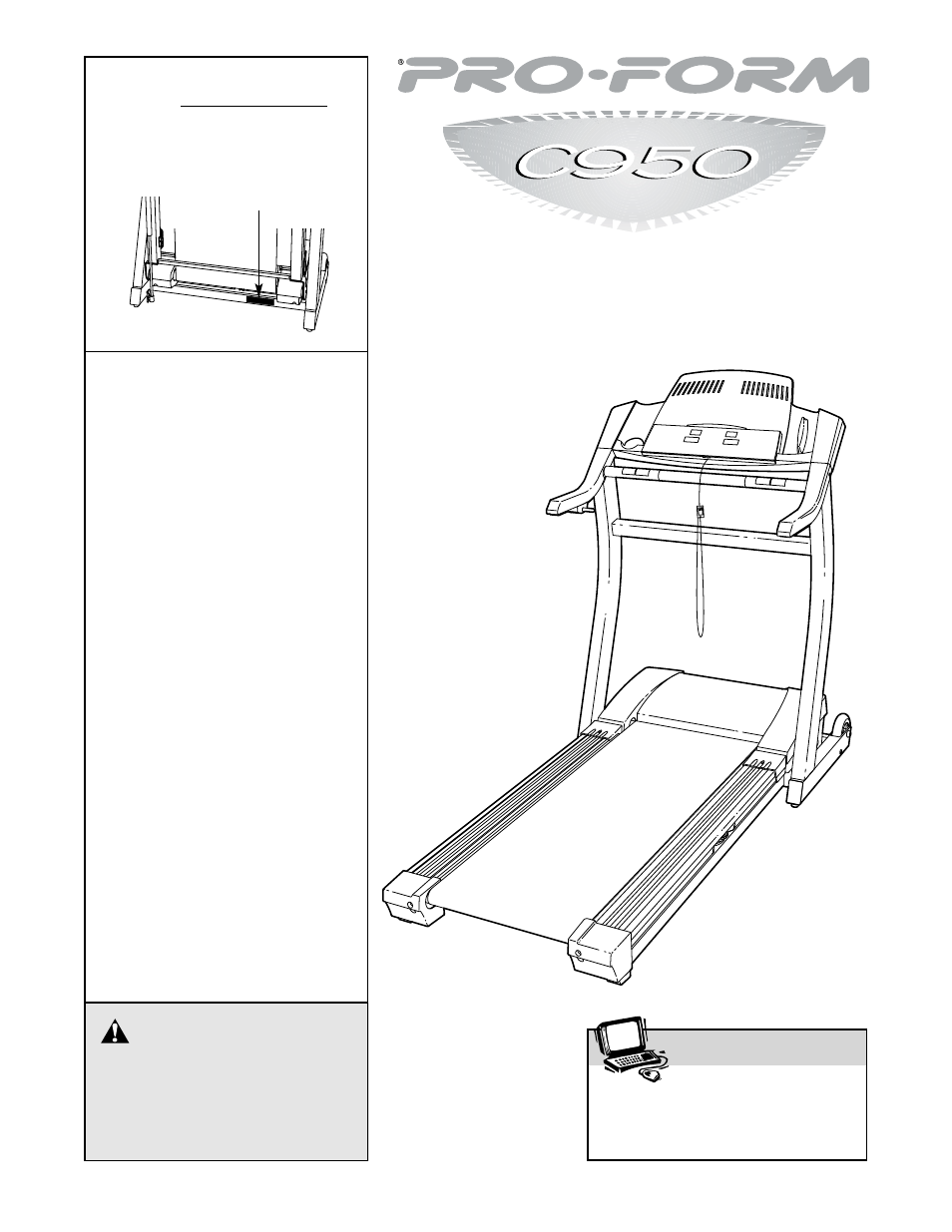 ProForm C950 PFTL69720 User Manual | 30 pages