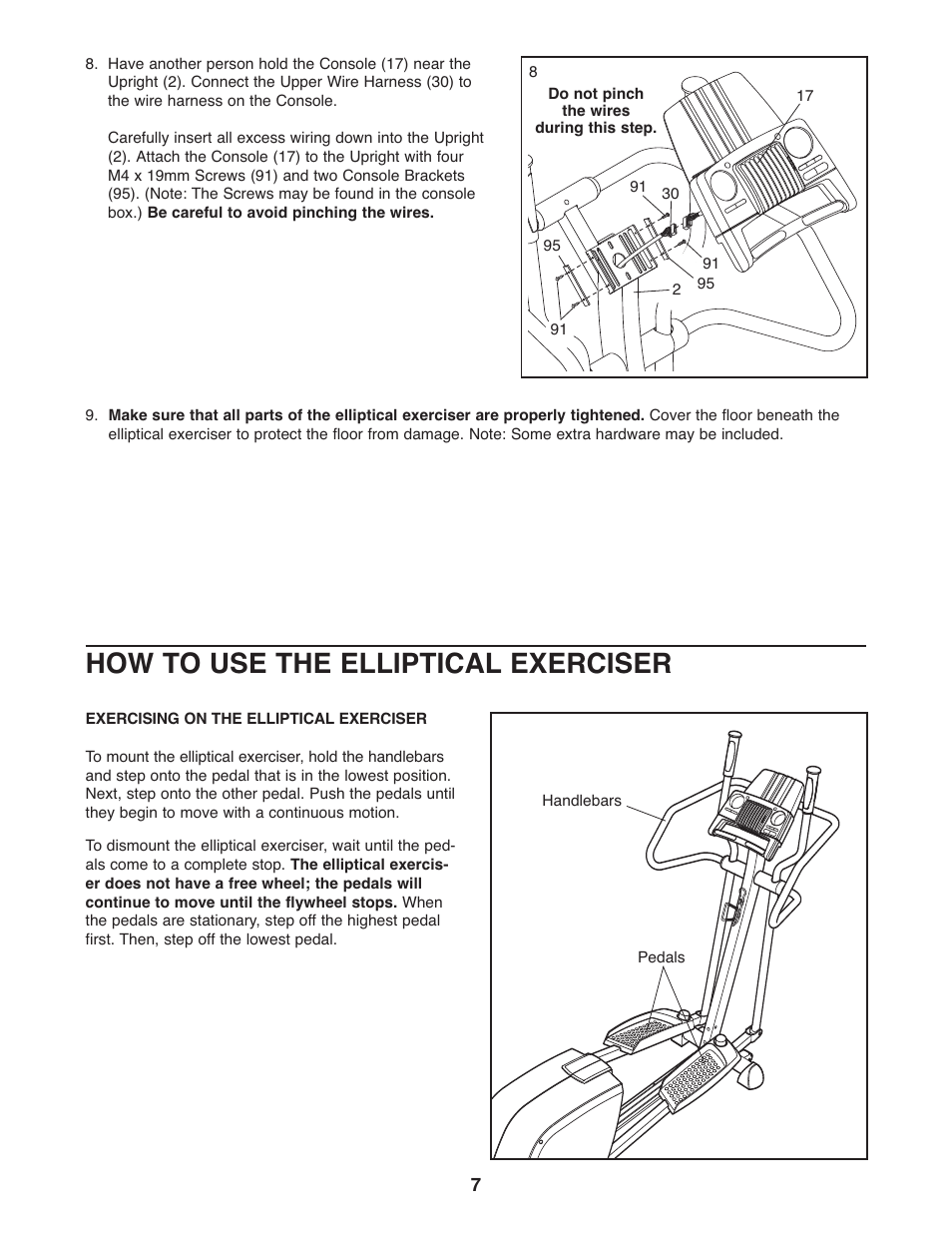 How to use the elliptical exerciser | ProForm 785 S User Manual | Page 7 / 24
