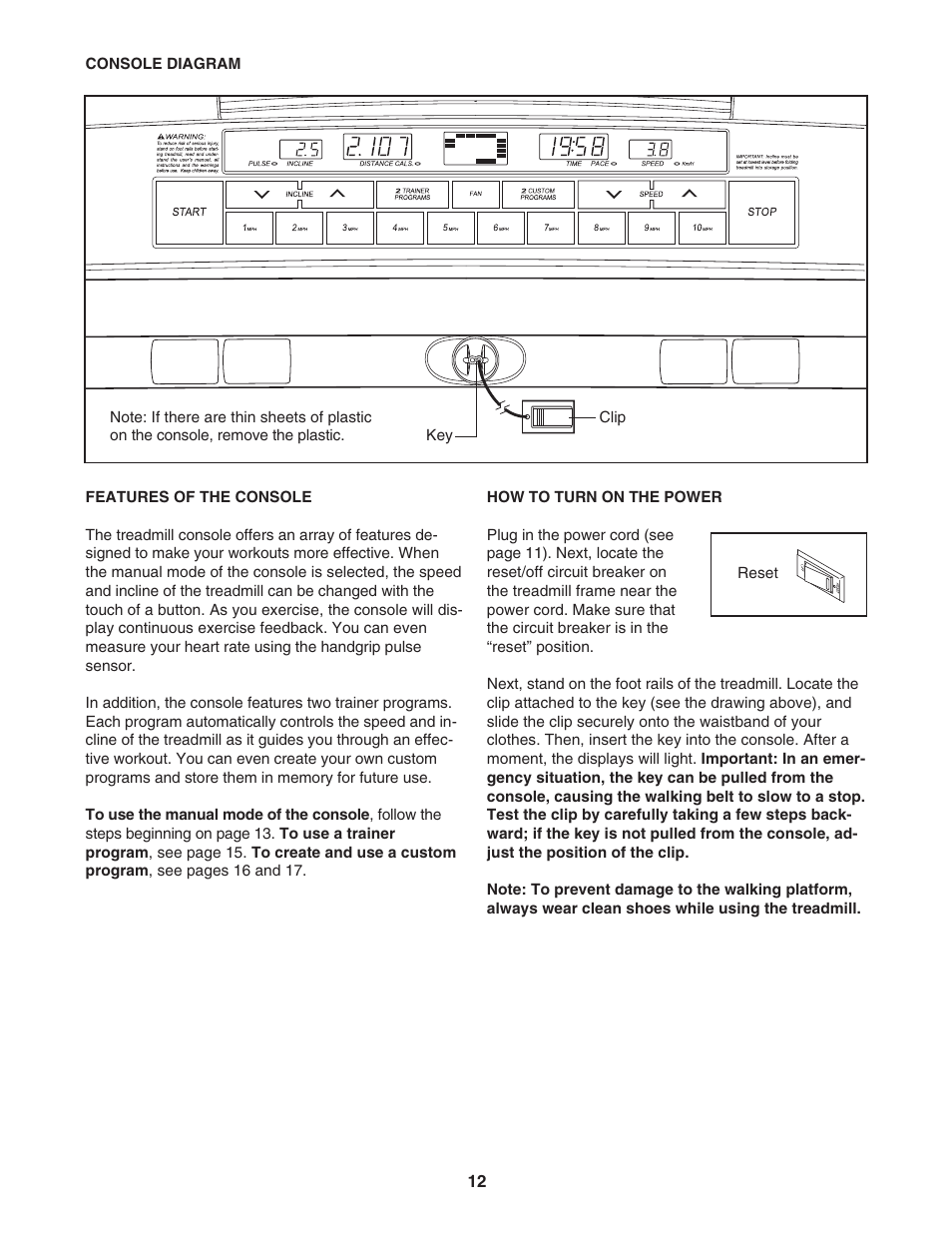 ProForm 595Pi User Manual | Page 12 / 26