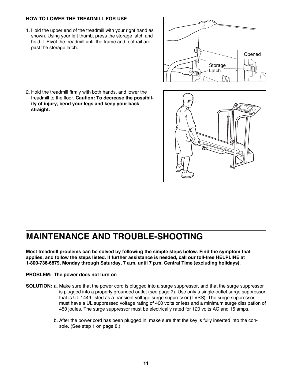 Maintenance and trouble-shooting | ProForm 831.297950 User Manual | Page 11 / 18