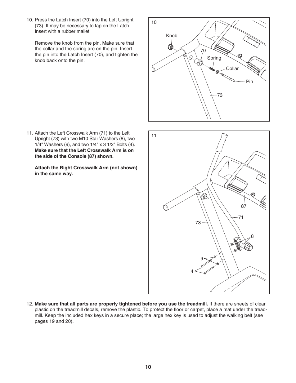 ProForm Crosswalk 831.24723.1 User Manual | Page 10 / 28