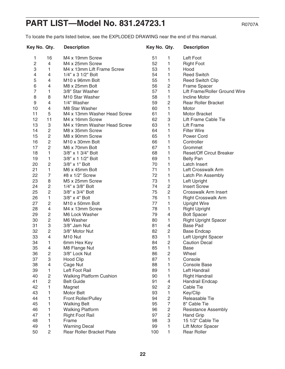 ProForm Crosswalk 831.24723.1 User Manual | Page 22 / 28