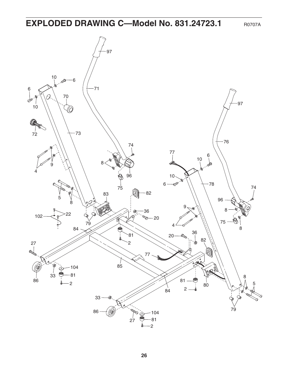 ProForm Crosswalk 831.24723.1 User Manual | Page 26 / 28