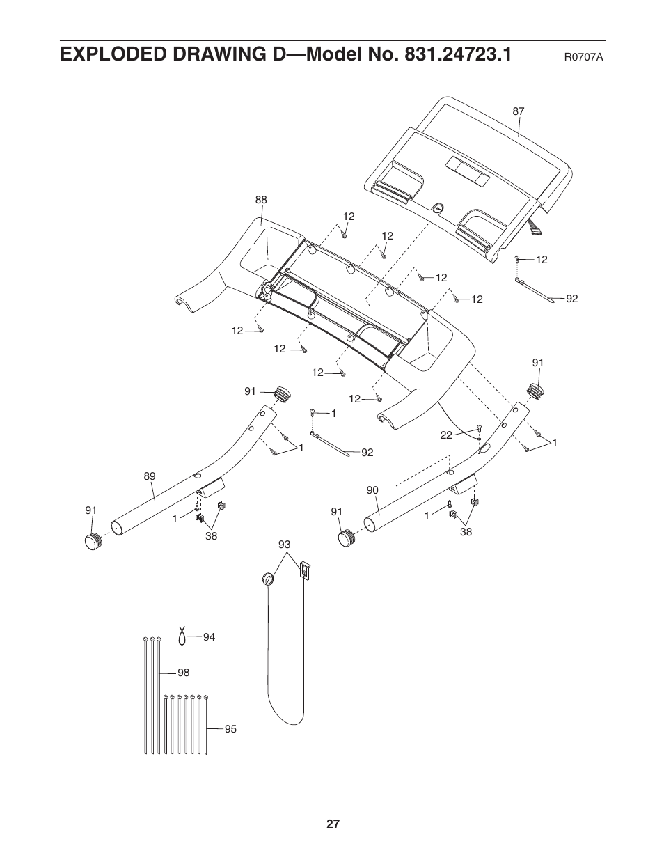 ProForm Crosswalk 831.24723.1 User Manual | Page 27 / 28